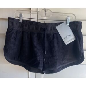 Lorna‎ Jane Running Shorts Women M Ace Active  Black mesh 021658 New With Tags